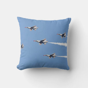 Cojín Decorativo F-16 Thunderbirds volando en la formación de cinco