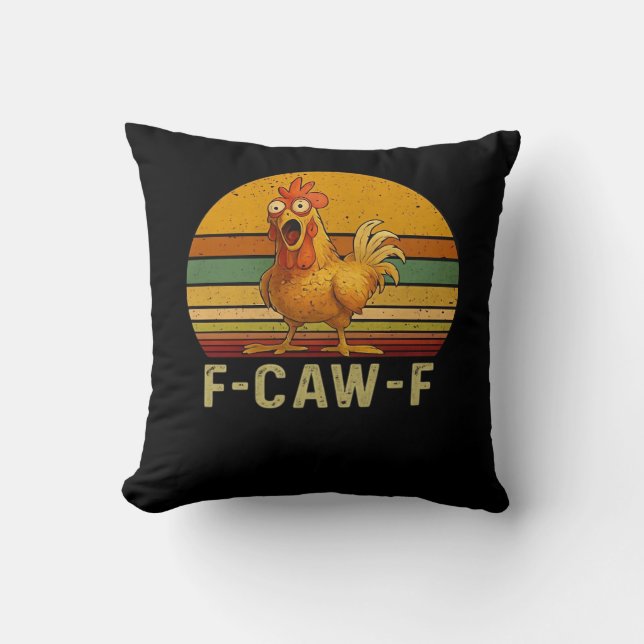 Cojín Decorativo F-Caw-F Chicken Essential Retro Classic (Anverso)
