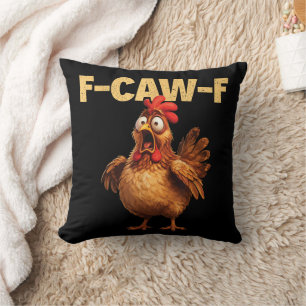 Cojín Decorativo F Caw F Chiste de Pollo Humor Oscuro Sarcasmo