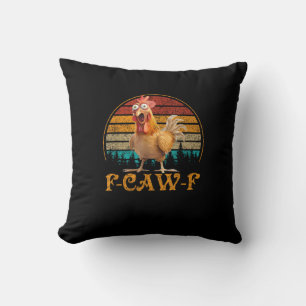 Cojín Decorativo F-Caw-F Cita Divertida Pollo Meme F-Caw-F