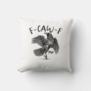 Cojín Decorativo F-Caw-F Cuervo Divertido Cuervo Gracioso Temporada
