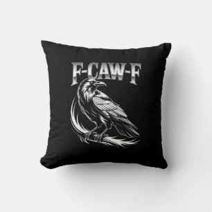 Cojín Decorativo F-Caw-F Cuervo Femenino Casual de Moda