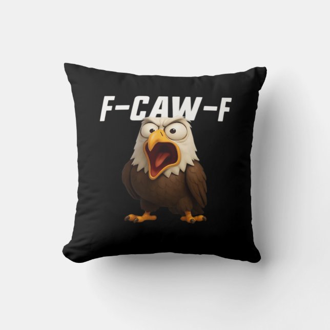 Cojín Decorativo F-Caw-F divertido engranaje (Anverso)