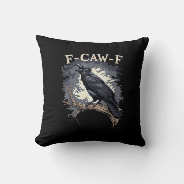 Cojín Decorativo F Caw F Funny Bird Crow Creative Casual Design (Anverso)
