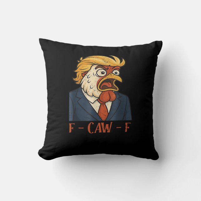Cojín Decorativo F-Caw-F Funny Chicken Classic Vintage Cool (Anverso)