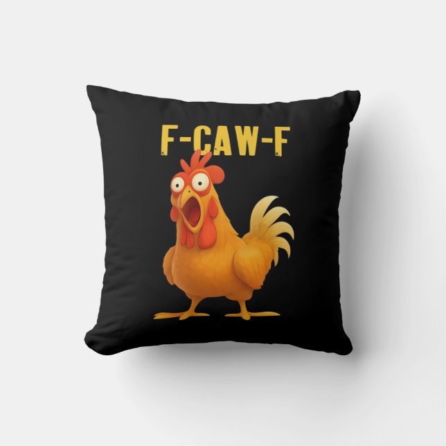 Cojín Decorativo F Caw F Funny Chicken Meme Trendy Modern Style (Anverso)