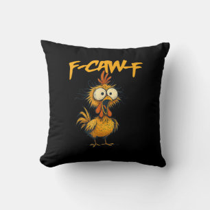 Cojín Decorativo F-Caw-F Humor Divertido de Pollo F-Caw-F Cita Gall