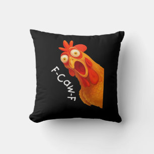 Cojín Decorativo F-Caw-F Pollo Esencial Clásico Retro