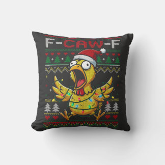 Cojín Decorativo F-GAWA-F Gallo Llorón Divertido Navidades Feas