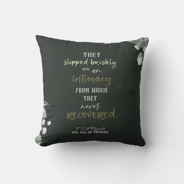 Cojín Decorativo F. Scott Fitzgerald Quote Pillow (Anverso)