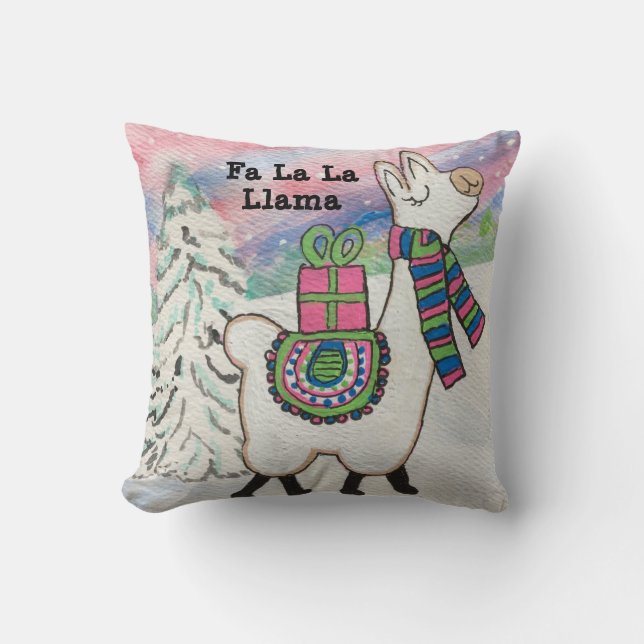 Cojín Decorativo Fa La Llama Cute Navidades (Anverso)
