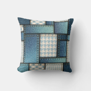 Cojín Decorativo Fabric de Denim Azul Simulado Guay