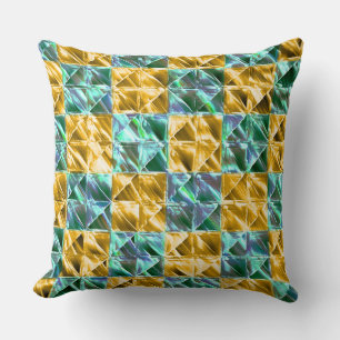 Cojín Decorativo Fábrica de menta de color verde a amarillo azulejo