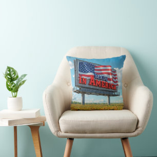 Cojín Decorativo Fabricado En Estados Unidos, Billboard En Flores S