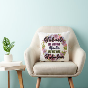Cojín Decorativo Fabuela Como Un Abuela Regular Sólo Muy Fabuloso