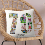 Cojín Decorativo Fabuloso con 70 Collages de fotos 70 Personalizado<br><div class="desc">Regalo de cumpleaños 70 personalizado. Esta almohada decorativa personalizado tiene un claro collage de fotos en forma de número 70 con tipografía gris oscuro. El texto dice "Fabulous @" junto con su nombre personalizado y fecha de nacimiento (todo lo cual puede editar o dejar en blanco). La plantilla está preparada...</div>