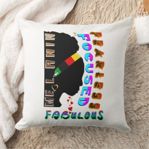 Cojín Decorativo Fabuloso Melanin, sin miedo
