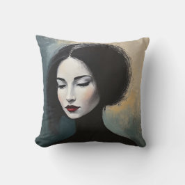 Cojín Decorativo Faceless Beauty Portrait Painting