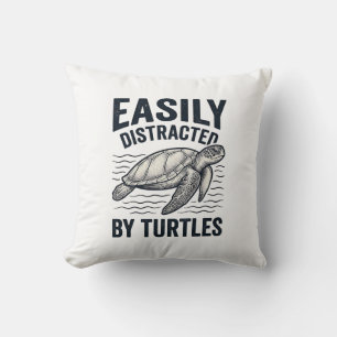 Cojín Decorativo Fácilmente Distraído Por Camiseta Vintage Diseño D