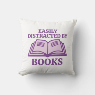 Cojín Decorativo Fácilmente Distraído Por Libros