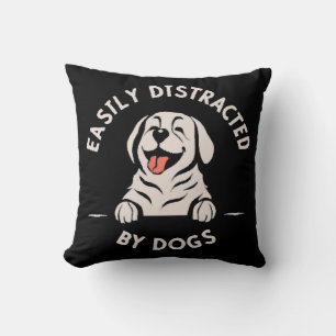 Cojín Decorativo Fácilmente distraído por perros