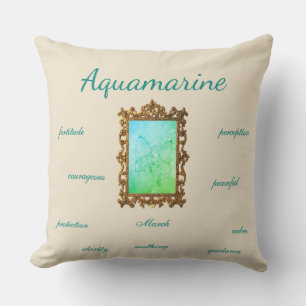 Cojín Decorativo Fairy Birthstone Aquamarine