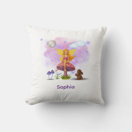 Cojín Decorativo Fairy Garden Throw Pillow Birthday Gift