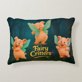 Cojín Decorativo Fairy Piglet Trio Accent Pillow