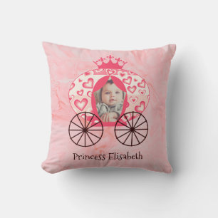 Cojín Decorativo Fairytale Royal Princess Carriage Chica Cumpleaños