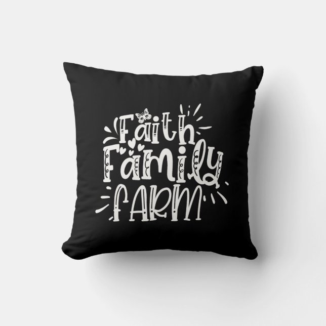 Cojín Decorativo faith family farm (Anverso)
