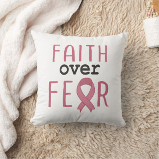 Cojín Decorativo Faith Over Fear Breast Cancer Awareness