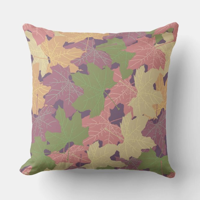 COJÍN DECORATIVO FALLEN MAPLE DEJA FELIZ OTOÑO (Anverso)