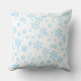 Cojín Decorativo Falling Blue Snowflakes 