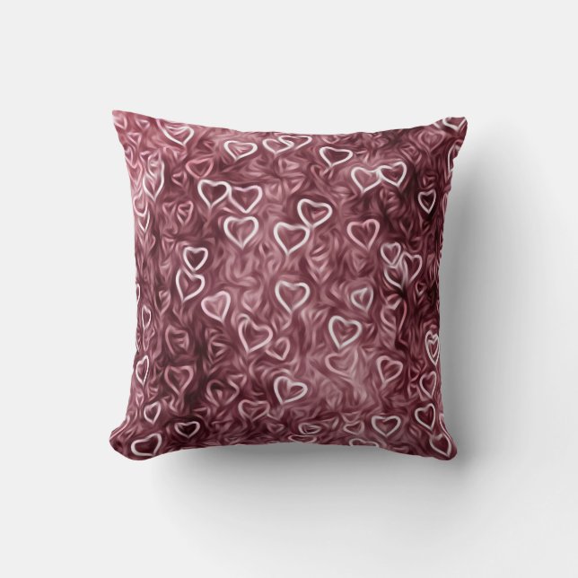 Cojín Decorativo Falling Hearts - Red (Anverso)