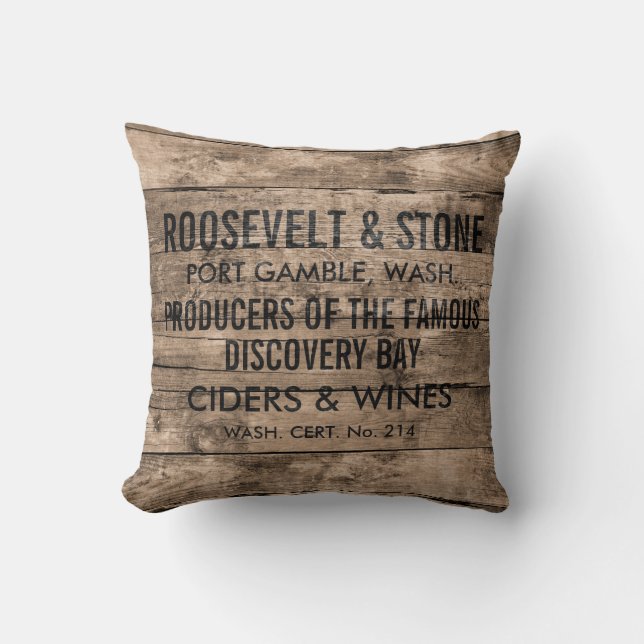 Cojín Decorativo Falso cajón de encargo del envío (Anverso)