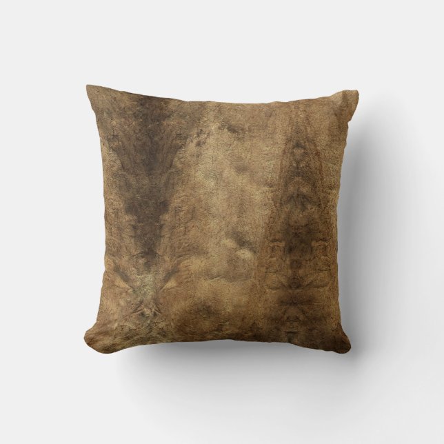 Cojín Decorativo Falso cuero de Brown (Anverso)