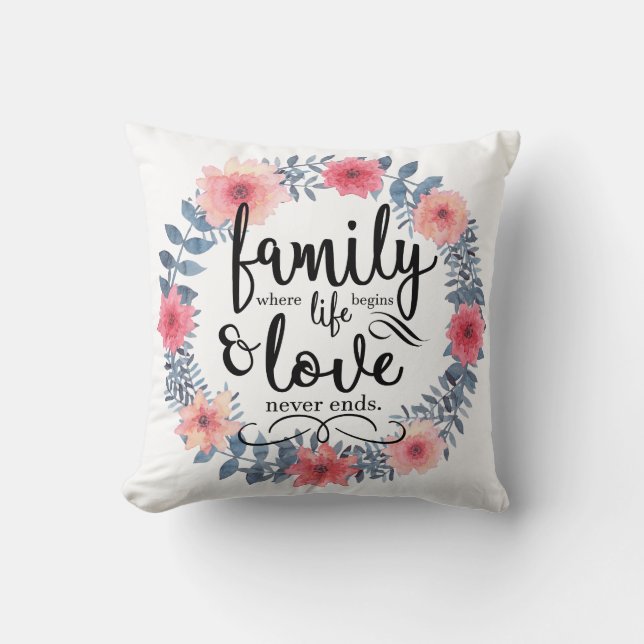 Cojín Decorativo Familia (Anverso)