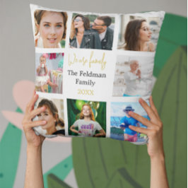 Cojín Decorativo Familia collage de fotos Simple Somos