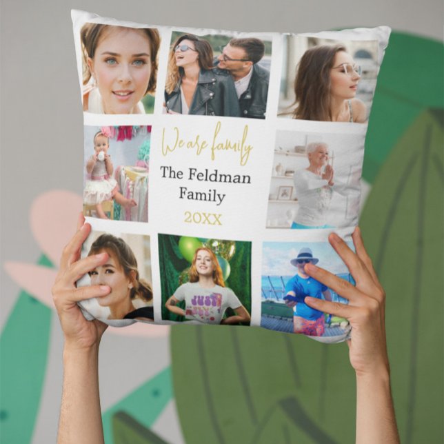 Cojín Decorativo Familia collage de fotos Simple Somos (Subido por el creador)