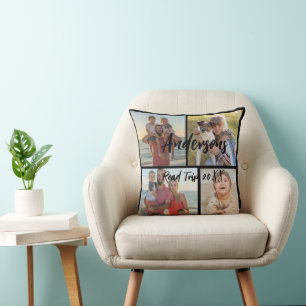 Cojín Decorativo Familia Cuatro Foto Personalizada