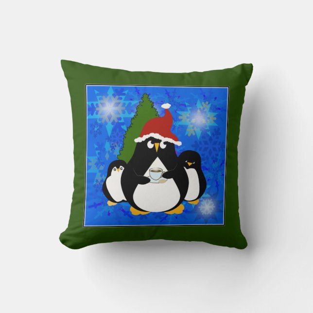 Cojín Decorativo Familia Cute Penguin (Anverso)