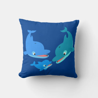 Cojín Decorativo Familia Cute Personalizado Dolphin