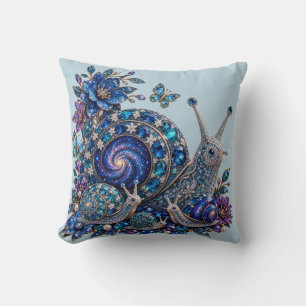 Cojín Decorativo Familia de caracoles de cristal celeste – Galaxia