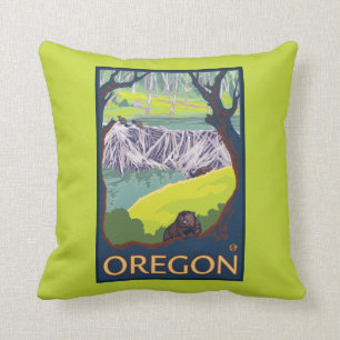 Cojín Decorativo Familia de castores