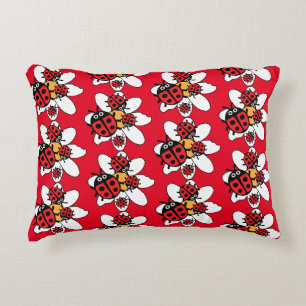 Cojín Decorativo Familia de mariquitas y ladybug  