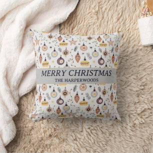 Cojín Decorativo Familia de Navidad Simple Moderna y Elegante Decor