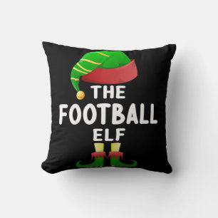 Cojín Decorativo Familia de Navidades elfos de fútbol compiten con