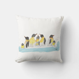 Cojín Decorativo Familia de pingüinos