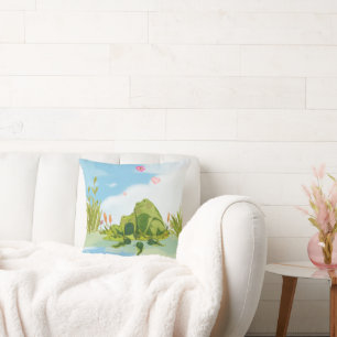 Cojín Decorativo Familia de ranas amorosas