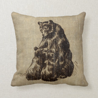 Cojín Decorativo Familia del oso del vintage